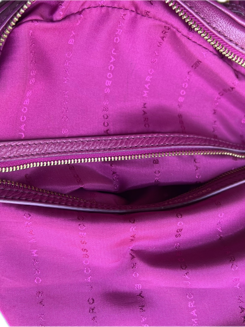 Marc by Marc Jacobs Plum Leather Dome Satchel with Gold Hardware - Picture 11 of 13